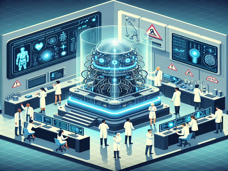 Futuristic AI Laboratory