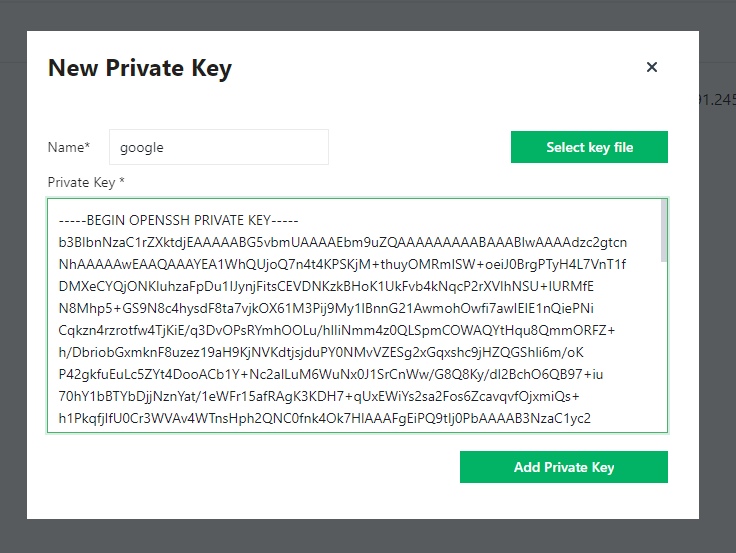 Add Private Key