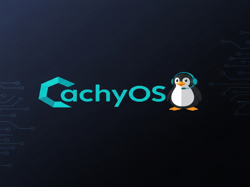 CachyOS logosu ve Linux pengueni