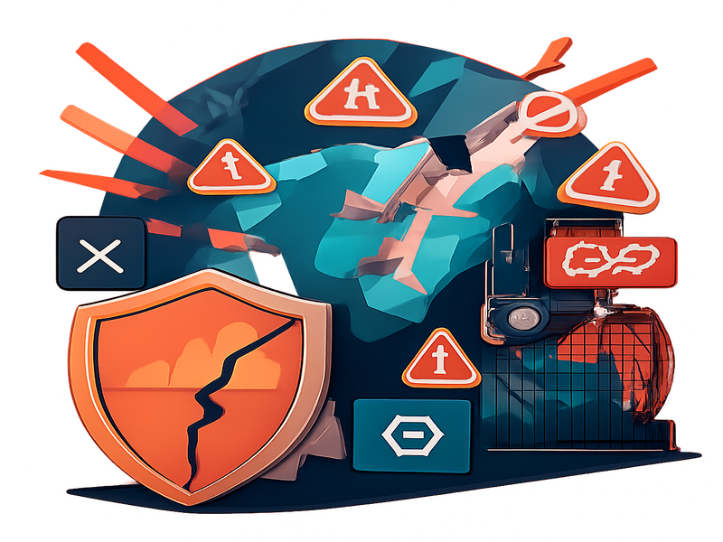 Cloudflare Outage Illustration