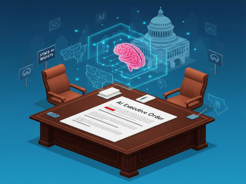 AI policy landscape illustration