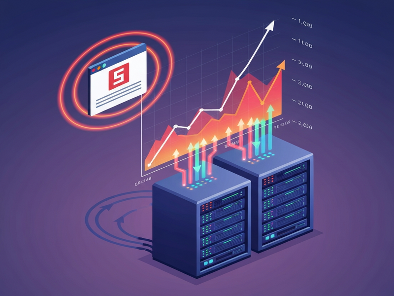 Illustration of a flash crowd hitting a website