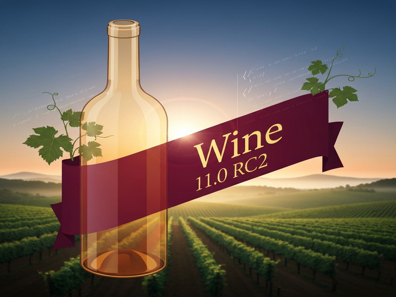 Wine 11.0 RC2 release illustration