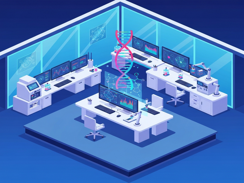 Illustration of Chai Discovery's AI-driven drug discovery platform