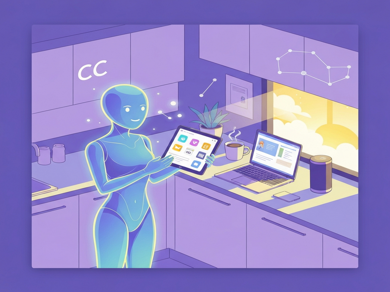 Illustration of Google’s CC AI agent delivering a personalized morning briefing on a smartphone screen