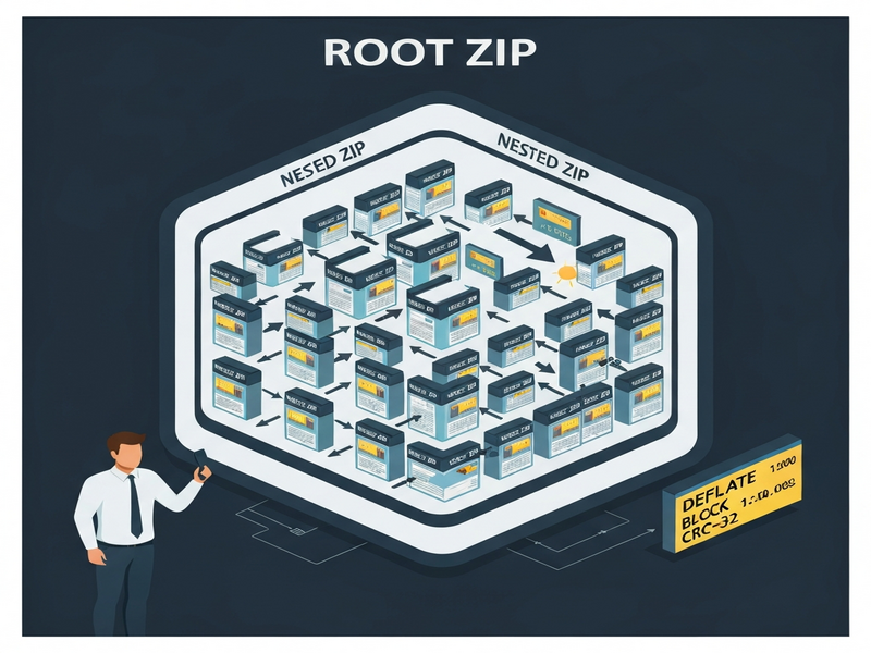 Illustration of zip bomb structure