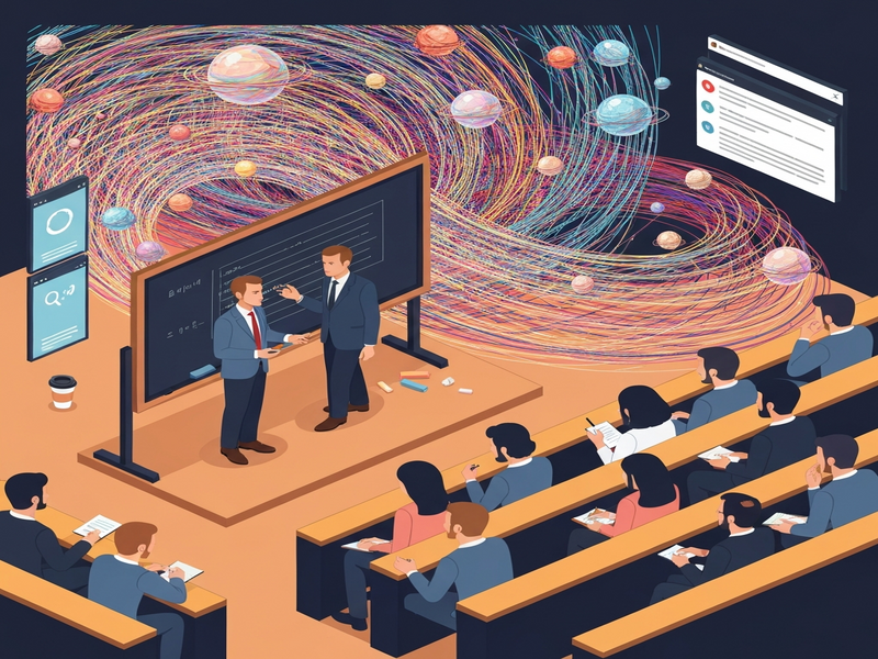 Brian Greene and Edward Witten discussion illustration