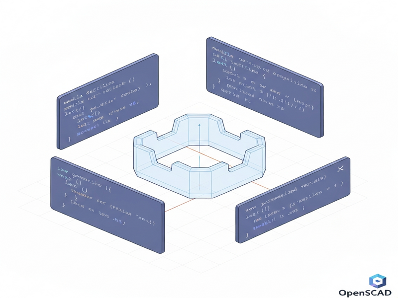 OpenSCAD battery holder illustration