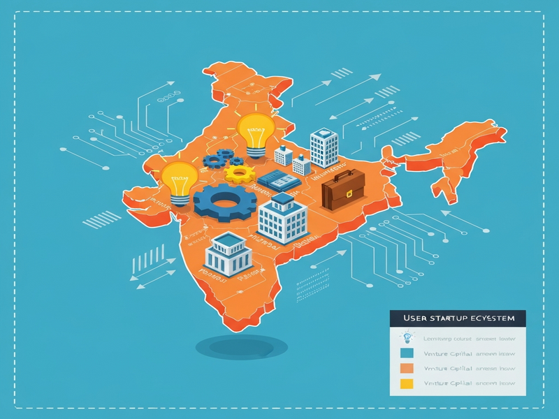 Illustration of India startup funding trends 2025