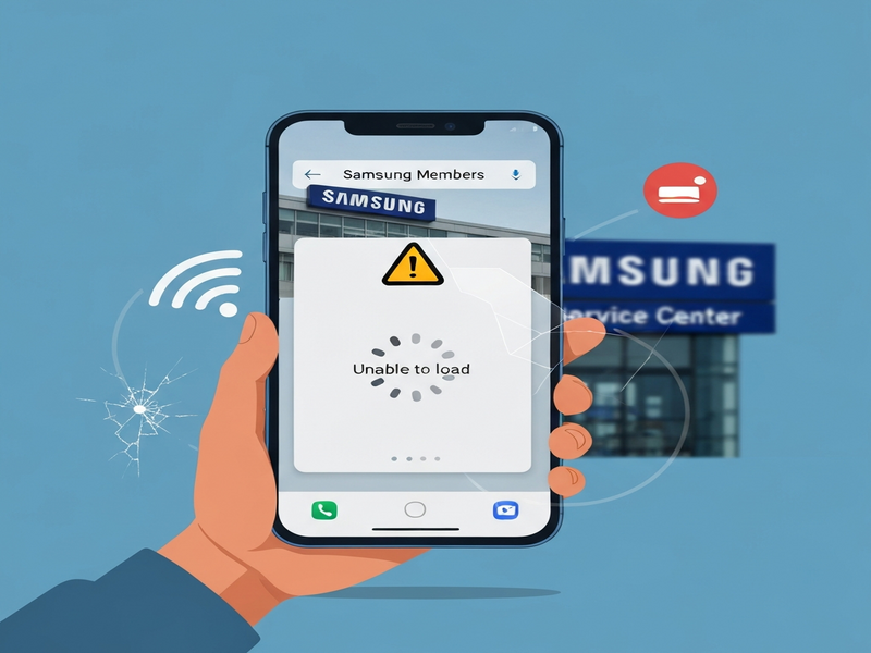Illustration of Samsung Members app outage