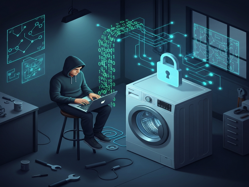 Illustration of hacking washing machines talk