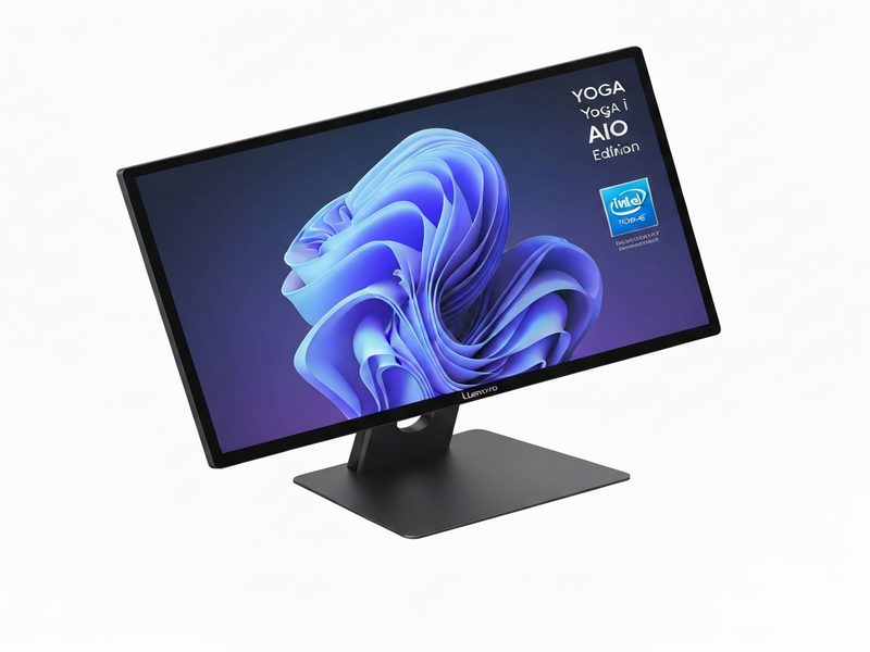 Lenovo Yoga AIO i Aura Edition 32‑inch 4K OLED display with ambient lighting