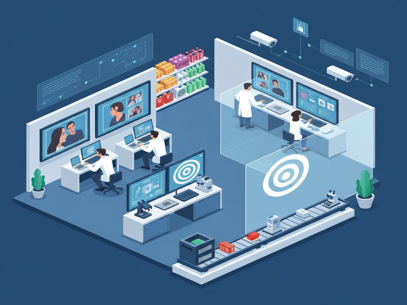 Target forensic lab illustration