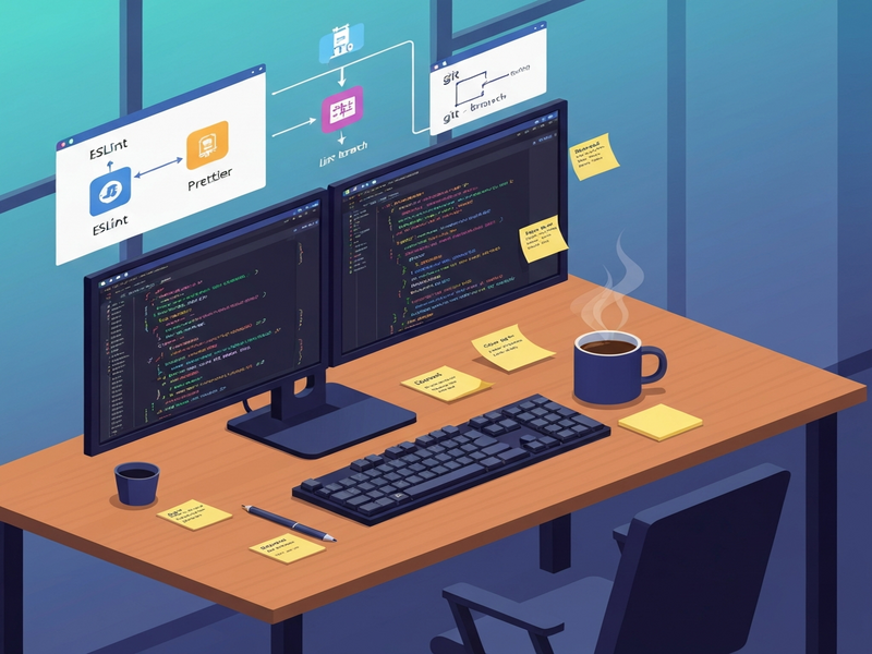 Pre-commit linting workflow illustration