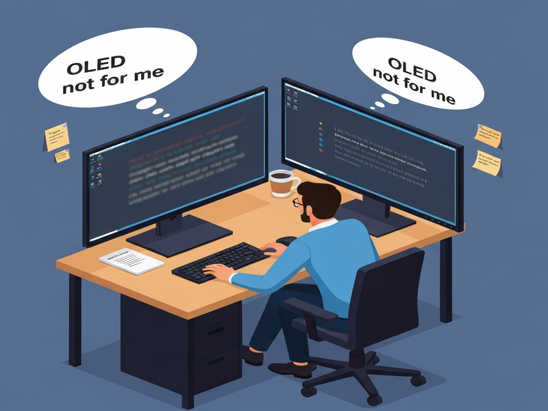 OLED monitor review illustration