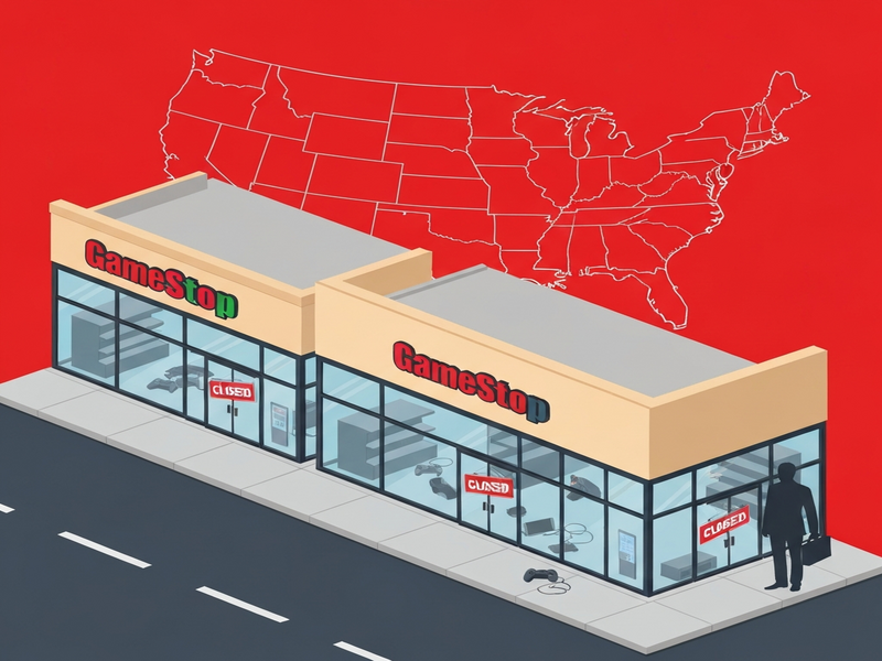 GameStop store closures infographic
