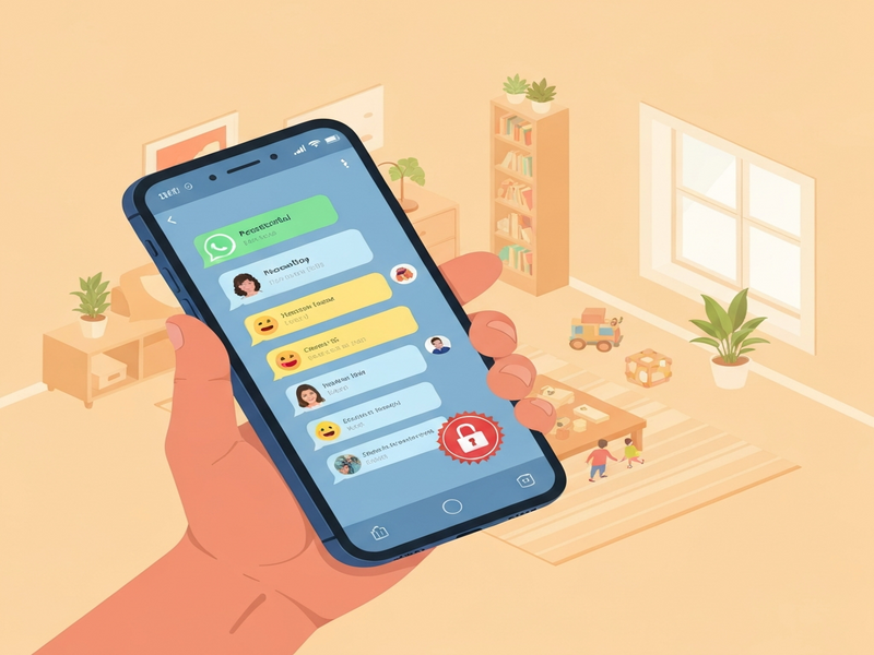 WhatsApp parental controls illustration