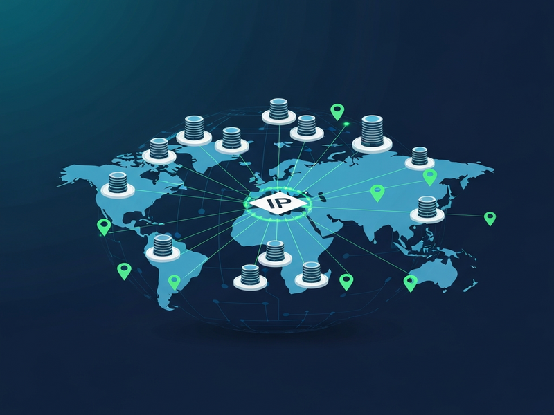 Anycast IP visualization showing a single IP reaching multiple data‑center locations
