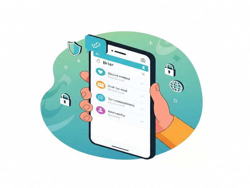 Briar messaging app manual illustration