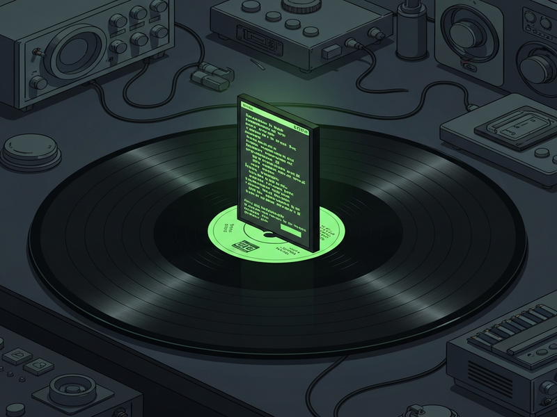 Boot PC from vinyl hack illustration