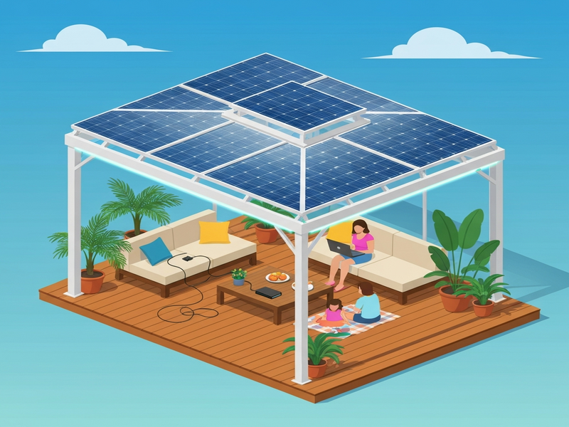 Jackery solar powered gazebo