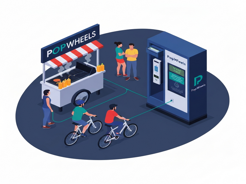 PopWheels e‑bike battery swapping system