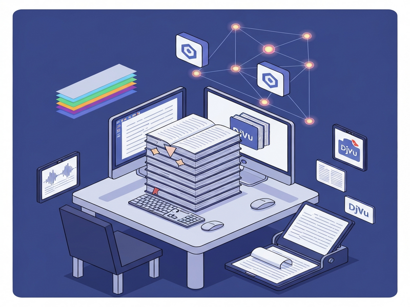 DjVu and Deep Learning illustration