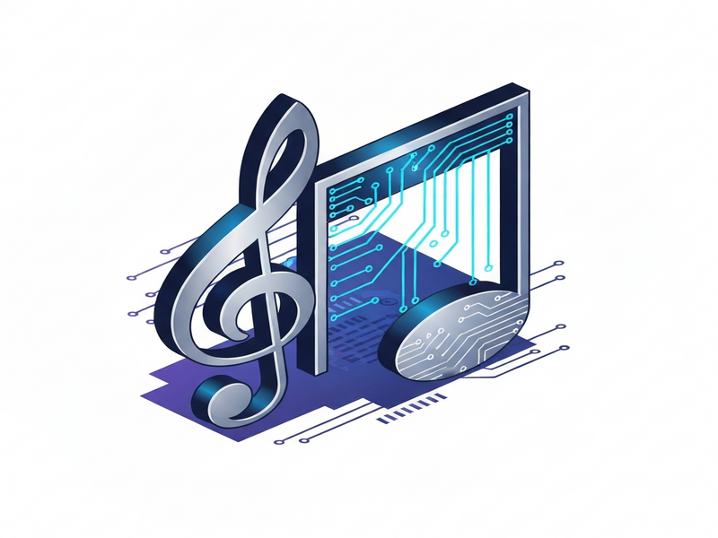 AI-generated playlists illustration