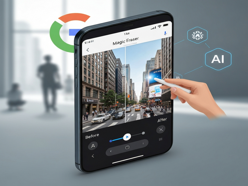 Google Magic Eraser example