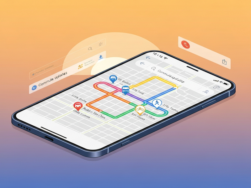 Google Maps commuting features illustration