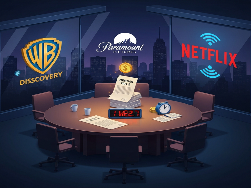 Warner Bros. Discovery merger illustration