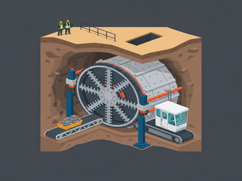 AI‑enhanced tunnel design illustration