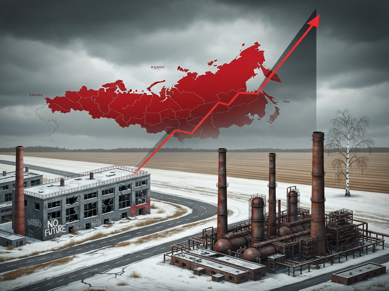 Russia economy death zone illustration