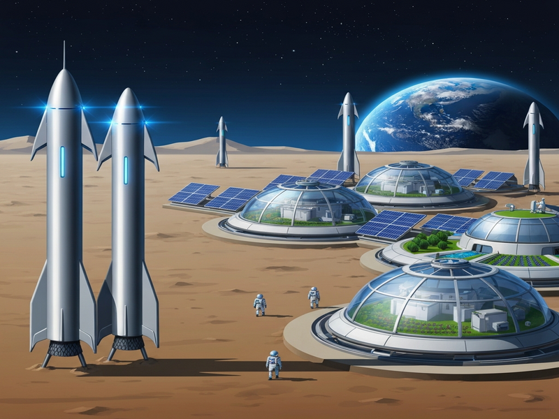 Illustration of Moon city