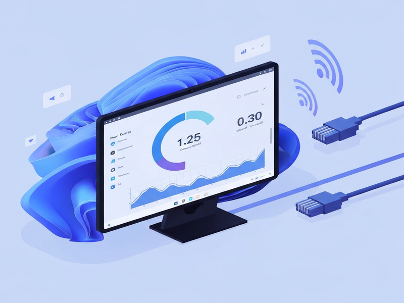 Windows 11 built-in network speed test illustration