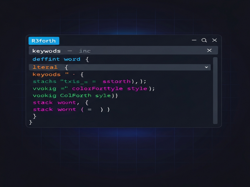 R3forth code example on UBOS platform
