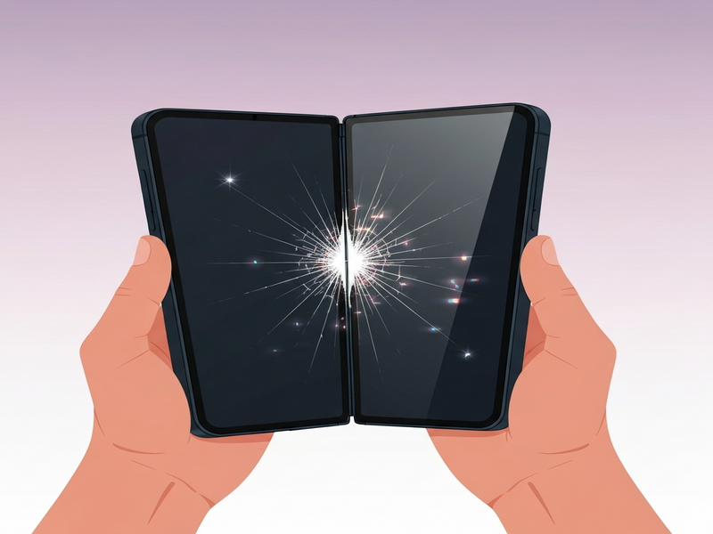 Samsung Galaxy Z Fold 5 display issue illustration