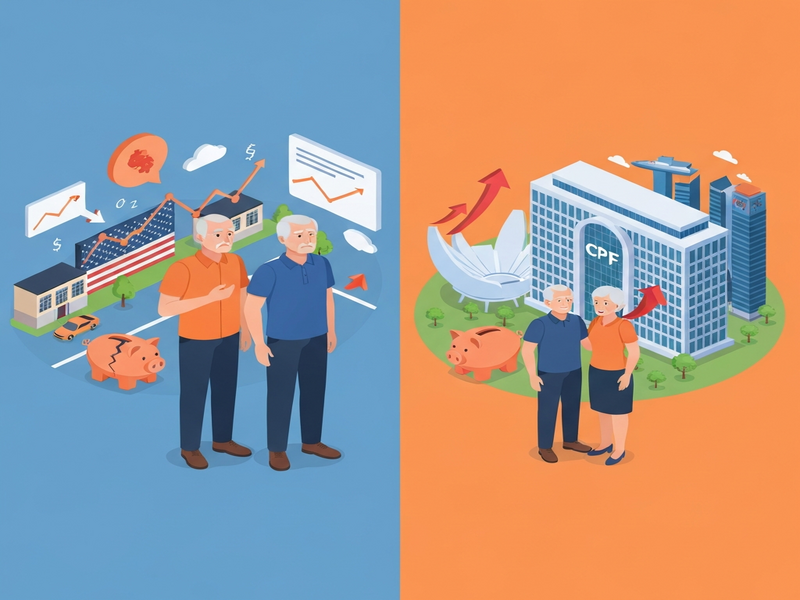 Retirement Savings Comparison US Singapore