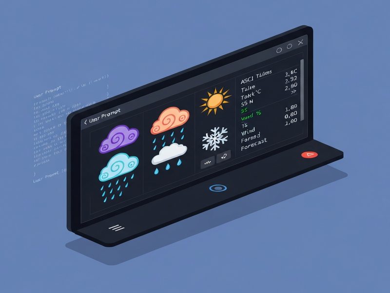 Weathr terminal weather app illustration
