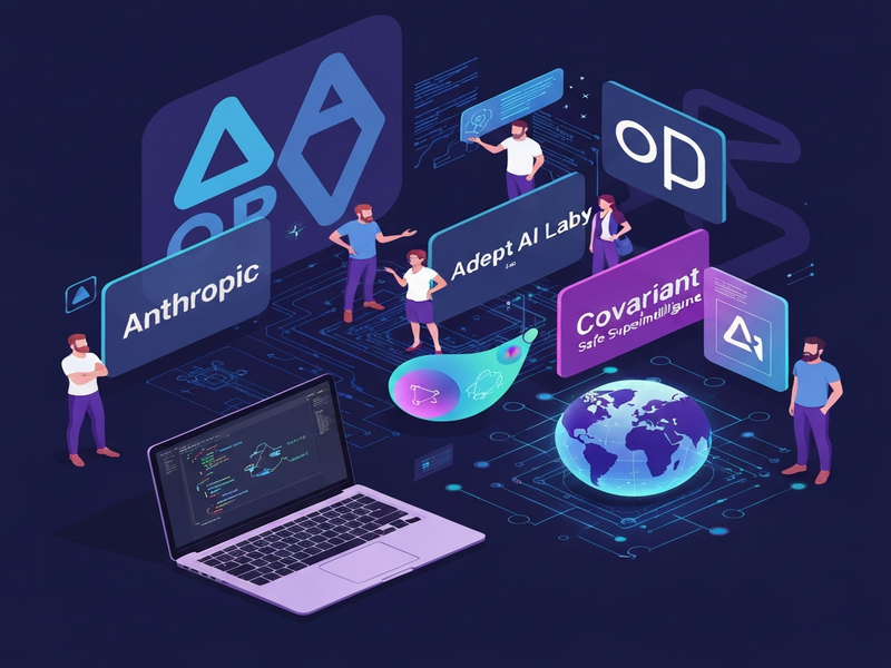 Illustration of OpenAI alumni startups ecosystem