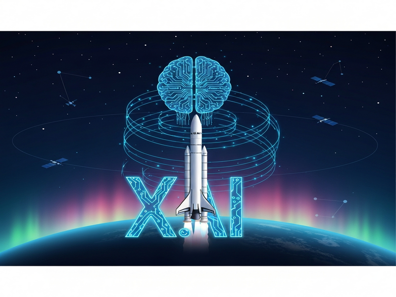X.AI and SpaceX partnership illustration