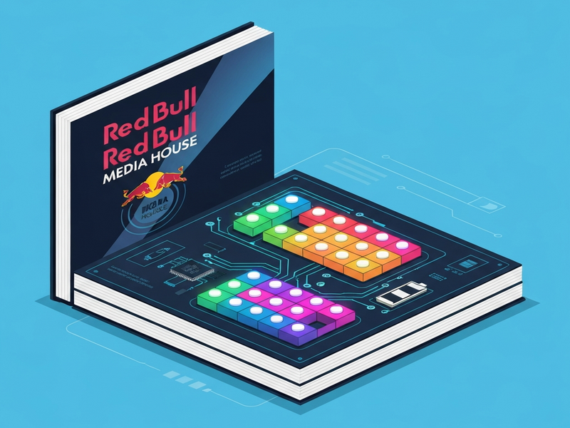 Flexible Tetris display inside Red Bull magazine