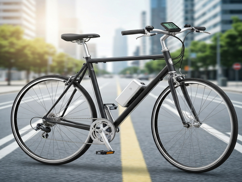 Kamingo electric bike conversion kit installed on a city bicycle