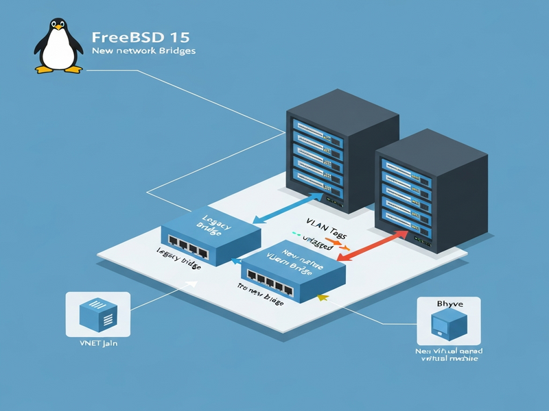 FreeBSD 15 network bridges illustration