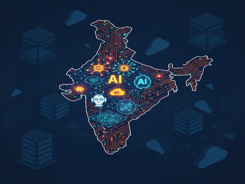 India AI boom infographic showing user growth and revenue trends
