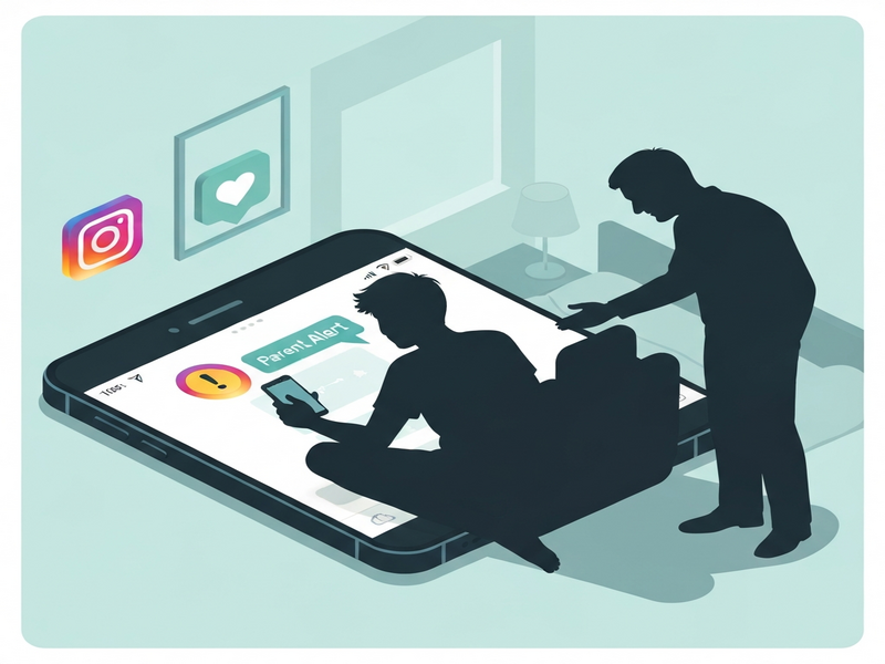 Illustration of Instagram parental alert feature