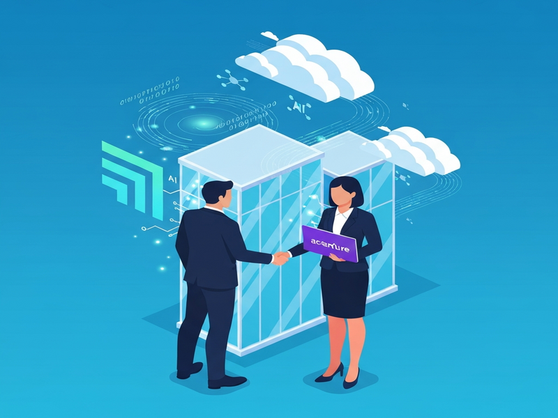 Mistral AI and Accenture partnership illustration