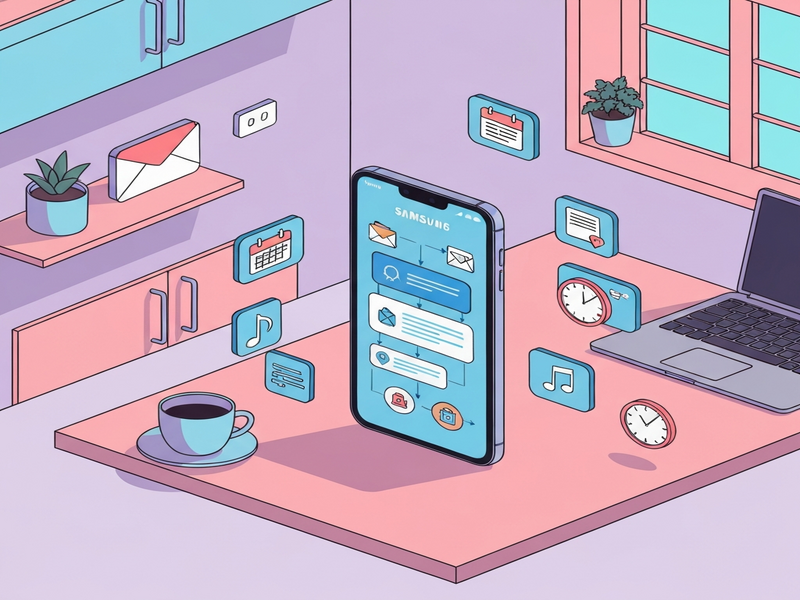 Samsung automation workflow on a Galaxy phone