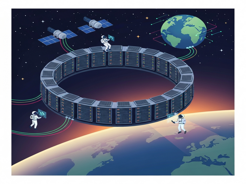 Space Data Center Illustration