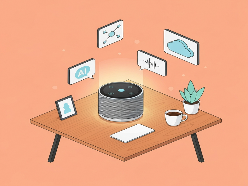 Illustration of Alexa with AI assistance